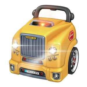 اسباب بازی موتور خودرو Motor Car Engine مدل کاپوت اتوبوس مدرسه Repair Truck School Bus Set _اسباب بازی ماشین